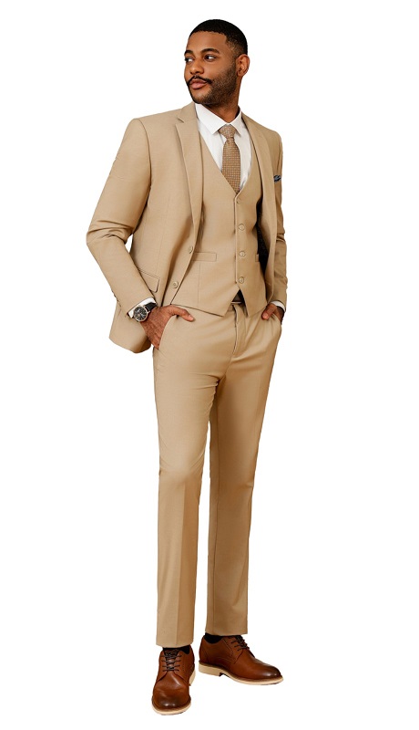 Sean Alexander Mens Suit M282SK-07-M.TAN 